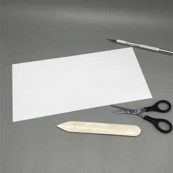 Karte quadratisch Papier Grußkarten weiß Mittelfalz Werkzeug